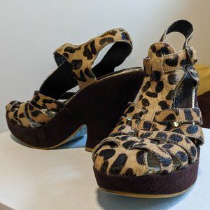 Platform Pony Hair Sandals